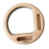 single gymnastics rings with finger grooves