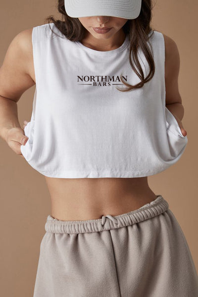 Cropped Muscle Tank -Northman Bars